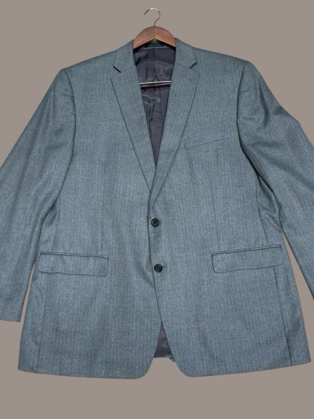 Ralph Lauren Men's Polyester Blend 2-Button Blazer Gray • 48L